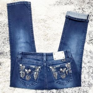 Miss Me Signature Crop Jeans.  Size 28.
